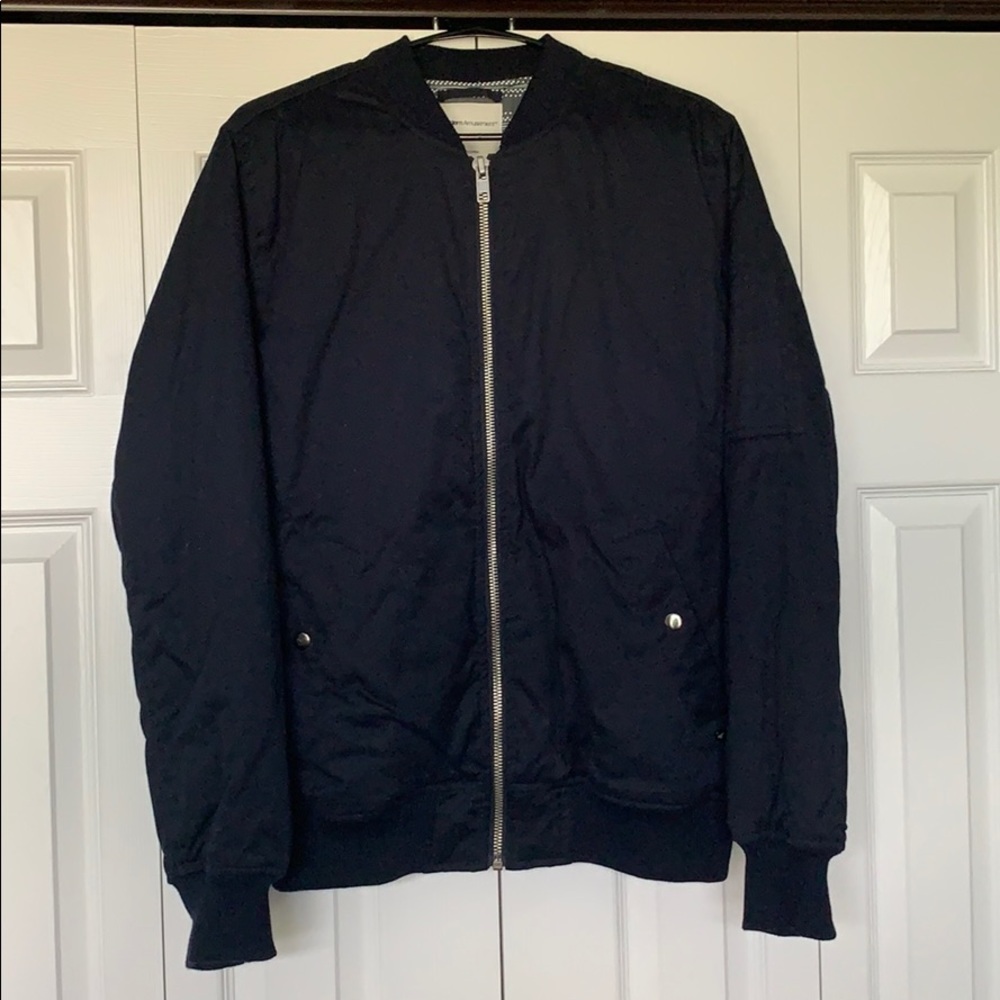 Navy Blue Bomber Jacket